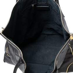 Pre Owned Alexander McQueen Black/Gold Leather Demata Tote