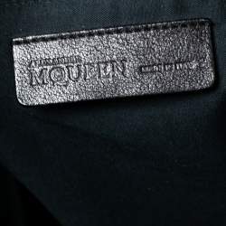 Pre Owned Alexander McQueen Black/Gold Leather Demata Tote