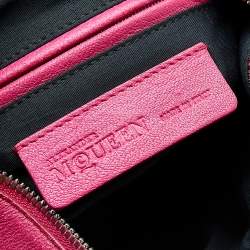 Pre Owned Alexander McQueen Pink Calf Hair And Leather Medium De Manta Clutch