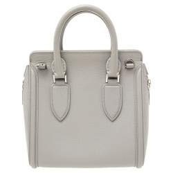 Alexander McQueen Grey Leather Small Heroine Satchel