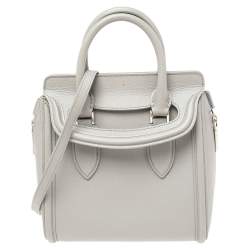 Alexander McQueen Grey Leather Small Heroine Satchel