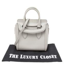 Alexander McQueen Grey Leather Small Heroine Satchel