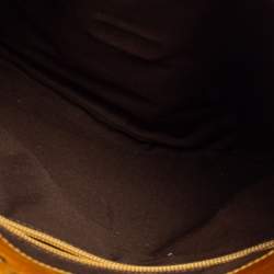 Pre Owned Alexander McQueen Orange Leather Flapper Clutch