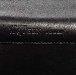 Pre Owned Alexander McQueen Black Patent Leather Flap Clutch