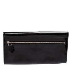 Pre Owned Alexander McQueen Black Patent Leather Flap Clutch