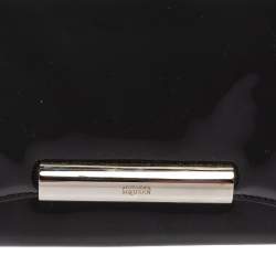 Pre Owned Alexander McQueen Black Patent Leather Flap Clutch