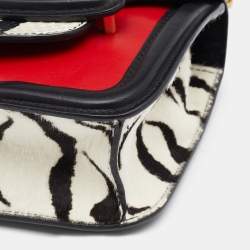 Pre Owned Alexander McQueen Multicolor Python and Calf Hair Mini Heroine Crossbody Bag