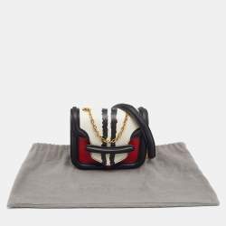 Pre Owned Alexander McQueen Multicolor Python and Calf Hair Mini Heroine Crossbody Bag