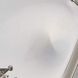 Pre Owned Alexander McQueen Silver Metal Bird with Feather Ring Knuckle Case