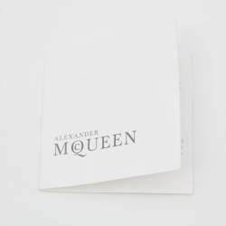 Pre Owned Alexander McQueen Silver Metal Bird with Feather Ring Knuckle Case