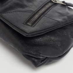 Pre Owned Alexander McQueen Black Leather Faithful Glove Clutch