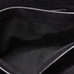 Pre Owned Alexander McQueen Black Leather Flap Twin Skull Shoulder Bag