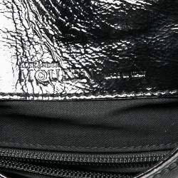 Pre Owned Alexander McQueen Black Patent Leather Flap Clutch