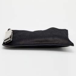 Pre Owned Alexander McQueen Black Nubuck Leather Wristlet Clutch