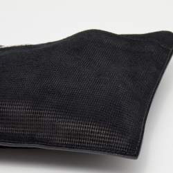 Pre Owned Alexander McQueen Black Nubuck Leather Wristlet Clutch