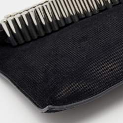 Pre Owned Alexander McQueen Black Nubuck Leather Wristlet Clutch