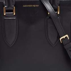 Pre Owned Alexander McQueen Black Leather Heroine Tote