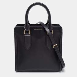 Pre Owned Alexander McQueen Black Leather Heroine Tote
