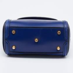 Pre Owned Alexander McQueen Blue Leather Mini Heroine Bag