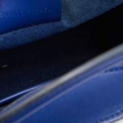 Pre Owned Alexander McQueen Blue Leather Mini Heroine Bag