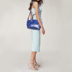 Alexander McQueen Blue Leather Small Legend Tote