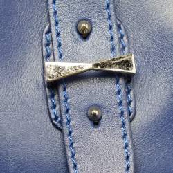 Alexander McQueen Blue Leather Small Legend Tote