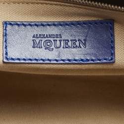 Alexander McQueen Blue Leather Small Legend Tote