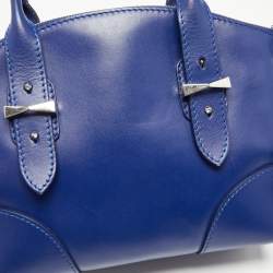 Alexander McQueen Blue Leather Small Legend Tote