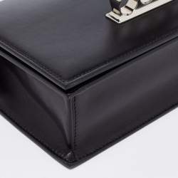 Pre Owned Alexander McQueen Black Leather Knuckle Duster Shoulder Bag