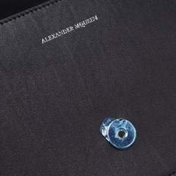 Pre Owned Alexander McQueen Black Leather Knuckle Duster Shoulder Bag