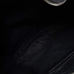 Pre Owned Alexander McQueen Black Leather Medium De Manta Clutch