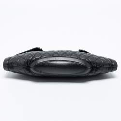 Pre Owned Alexander McQueen Black Leather Medium De Manta Clutch