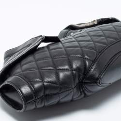 Pre Owned Alexander McQueen Black Leather Medium De Manta Clutch