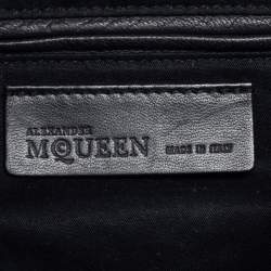 Pre Owned Alexander McQueen Black Leather Medium De Manta Clutch
