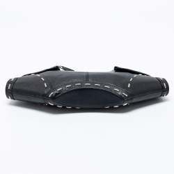 Pre Owned Alexander McQueen Black Leather Studded De Manta Clutch 