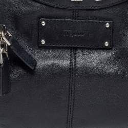 Pre Owned Alexander McQueen Black Leather Studded De Manta Clutch 