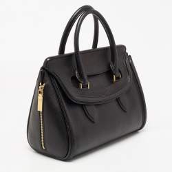 Pre Owned Alexander McQueen Black Leather Medium Heroine Satchel