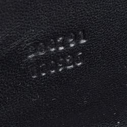 Pre Owned Alexander McQueen Black Studded Leather Kiss Lock Skull Clutch 