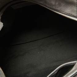 Pre Owned Alexander McQueen Grey Nubuck Leather Skull Padlock Tote