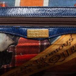 Pre Owned Alexander McQueen Blue Leather Elvie Satchel