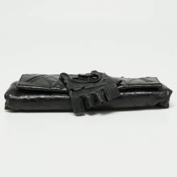 Pre Owned Alexander McQueen Black Leather Faithful Glove Clutch
