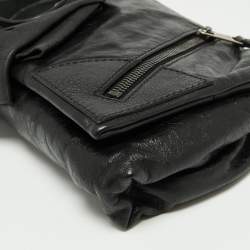 Pre Owned Alexander McQueen Black Leather Faithful Glove Clutch