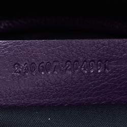 Pre Owned Alexander McQueen Purple Leather Skull De Manta Clutch