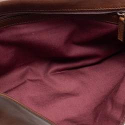 Pre Owned Alexander McQueen Brown Leather Faithful Glove Clutch