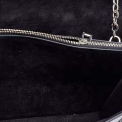 Pre Owned Alexander McQueen Black/Pink Laser Cut Leather Heroine Shoulder Bag