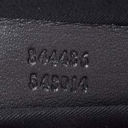 Pre Owned Alexander McQueen Blue/White Printed Satin and Leather Medium De Manta Clutch