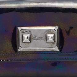Alexander McQueen Multicolor Holographic Patent Leather Flap Continental Wallet