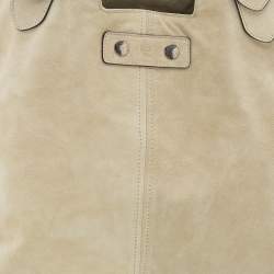 Pre Owned Alexander McQueen Cream Suede Faithful Hobo
