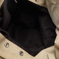 Pre Owned Alexander McQueen Cream Suede Faithful Hobo