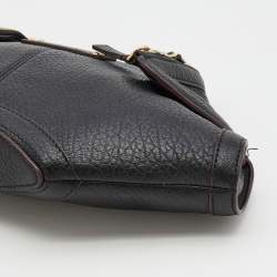 Pre Owned Alexander McQueen Black Leather De Manta Clutch